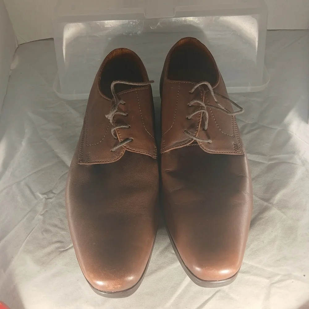 RED TAPE Mens Brown Leather Lace Up Oxford Dress Shoes Size UK 8‎ US 9